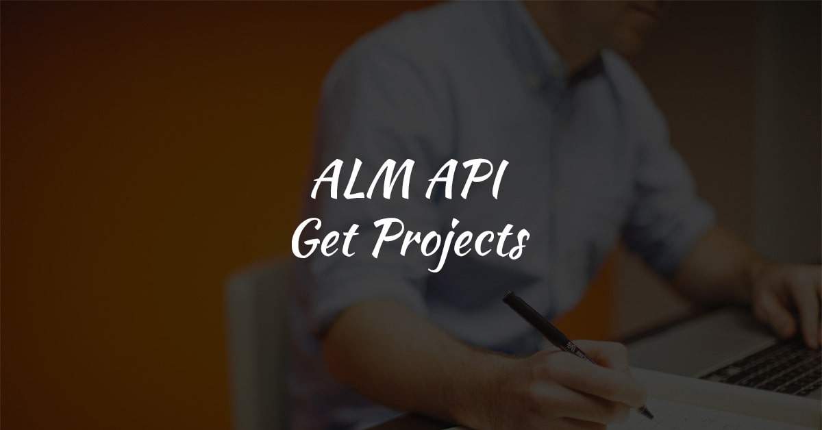 Aneejian | HP ALM REST API - Get ALM Projects