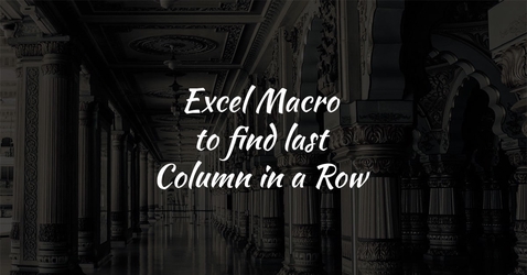 Excel macro to find the last column in a row