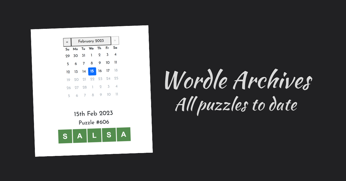 Aneejian Wordle Archives. All Puzzles to date.
